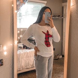 ✰reindeer christmas pajama top ✰